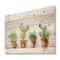 Designart - Cacti In Ceramic Pots In Gentle Tones I - Botanical Print on Natural Pine Wood